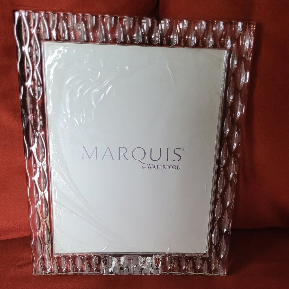 New, in the box 8x10 Waterford Crystal Rainfall by Marquis frame